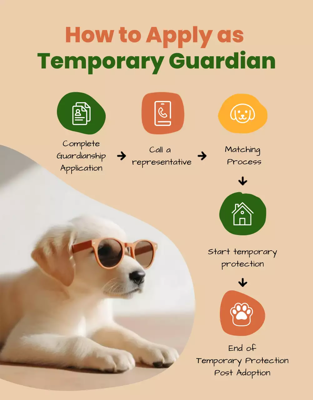 beige playful animal adoption promotion