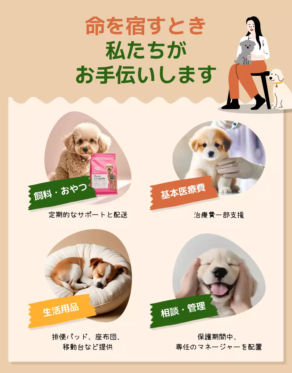 緑 かわいい 動物 ポスター