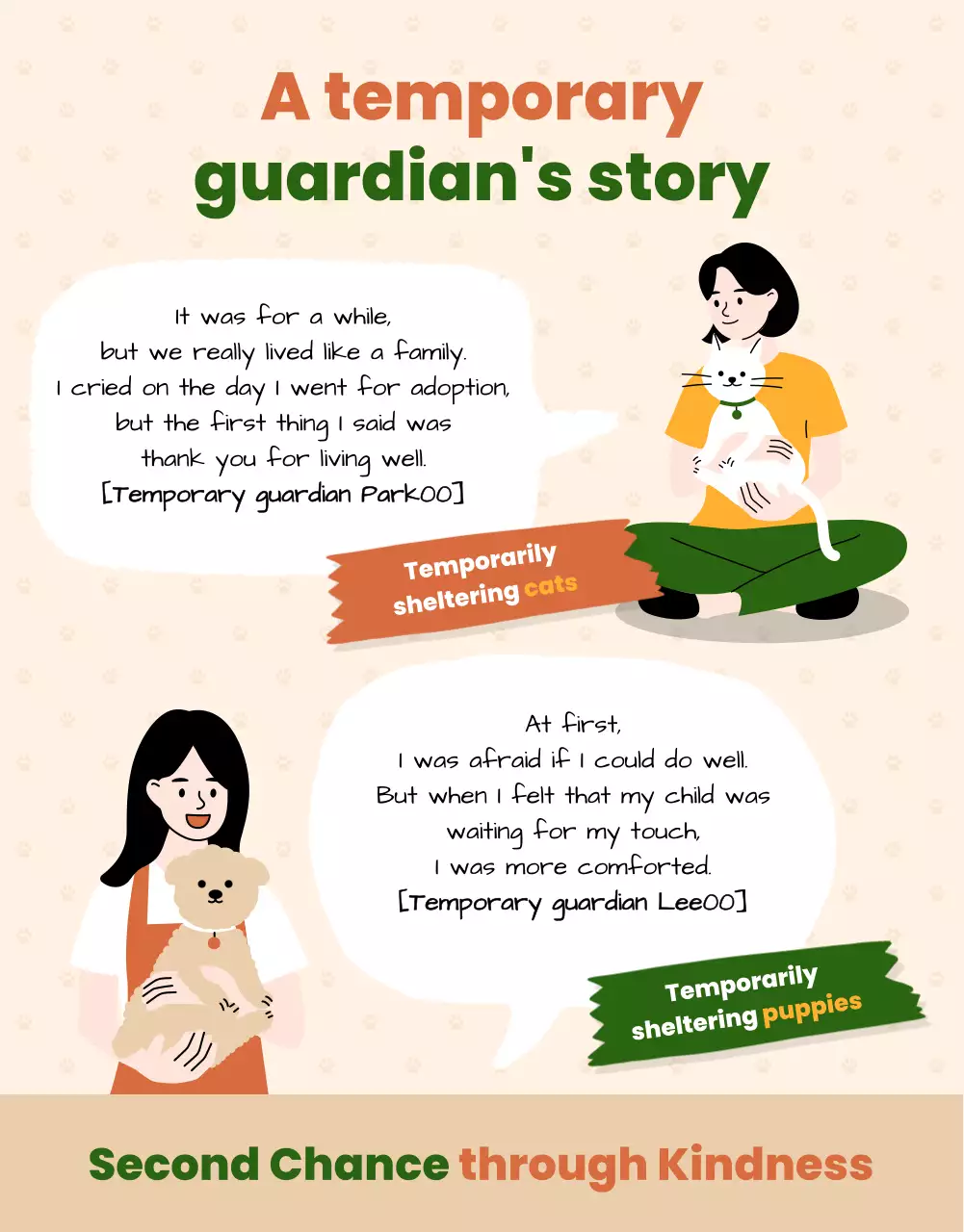 beige playful animal adoption promotion