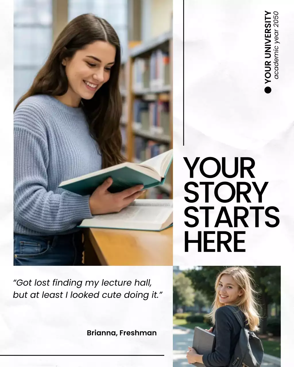 First Day in University Instagram Post