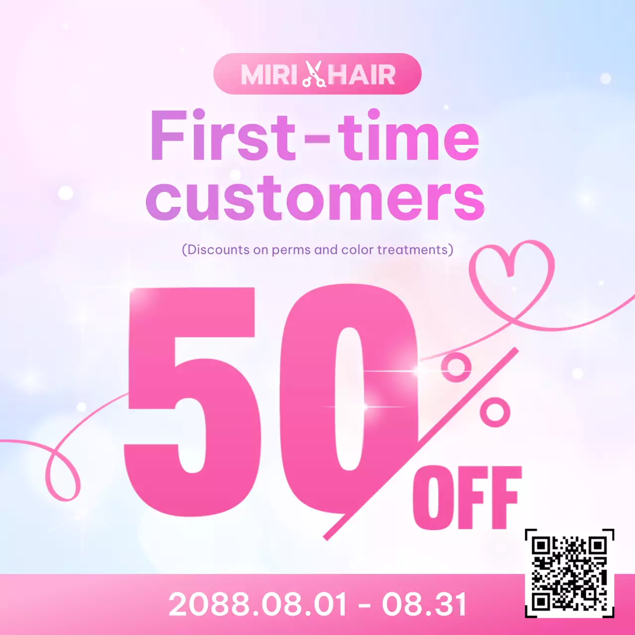 핑크 트렌디 살롱 프로모션