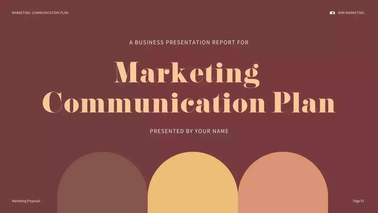 brown professional marketing report