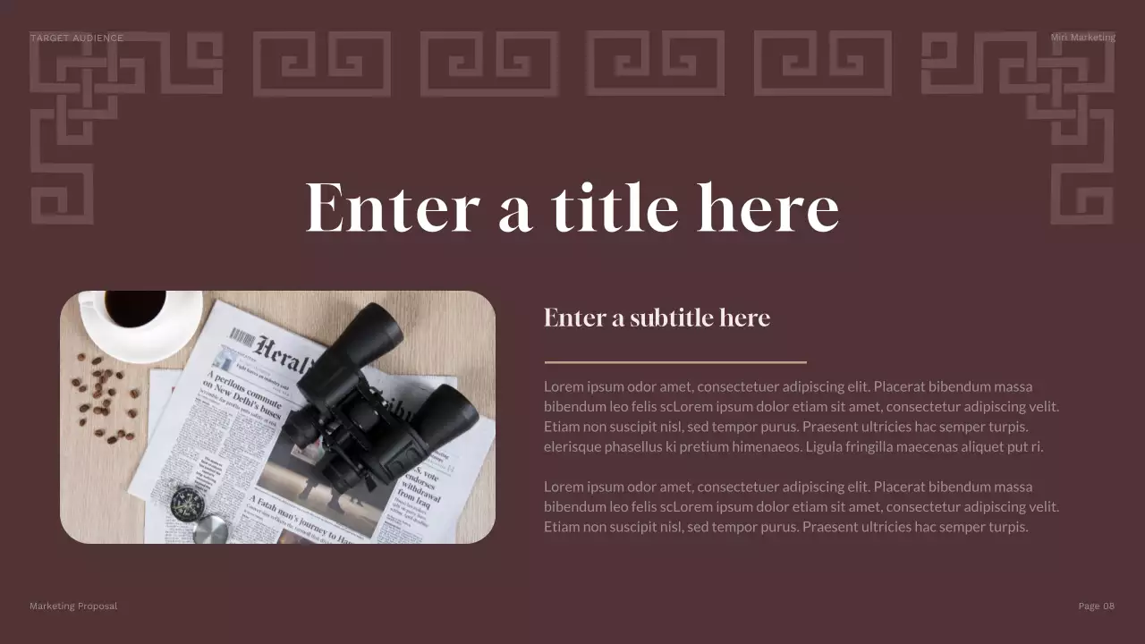 brown modern business presentation