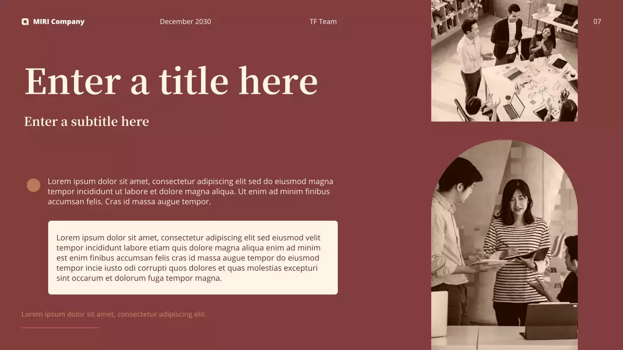 maroon modern business report