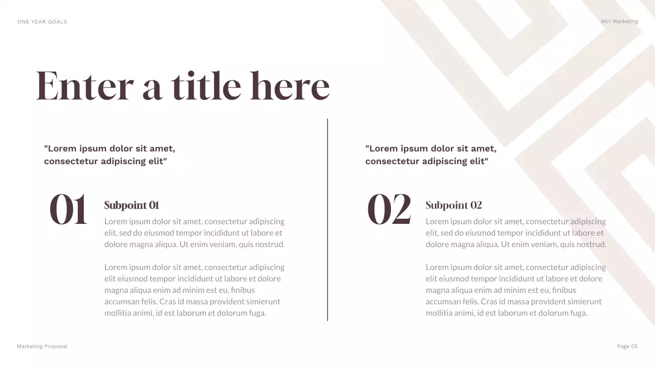 brown modern business presentation