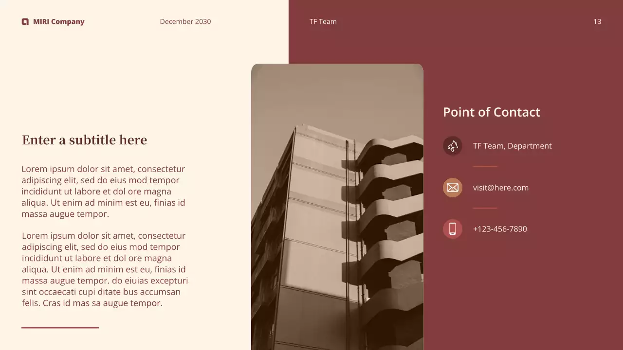 maroon modern business report