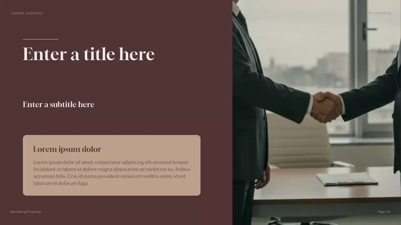 brown modern business presentation