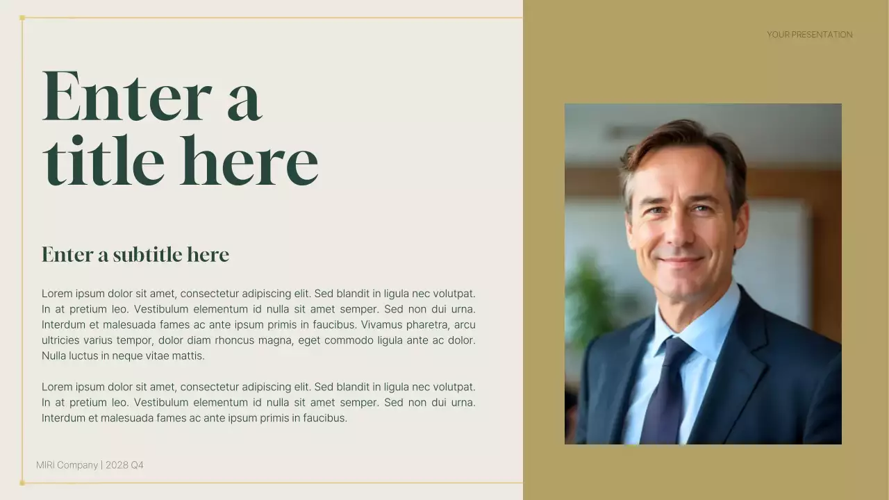 green modern business report