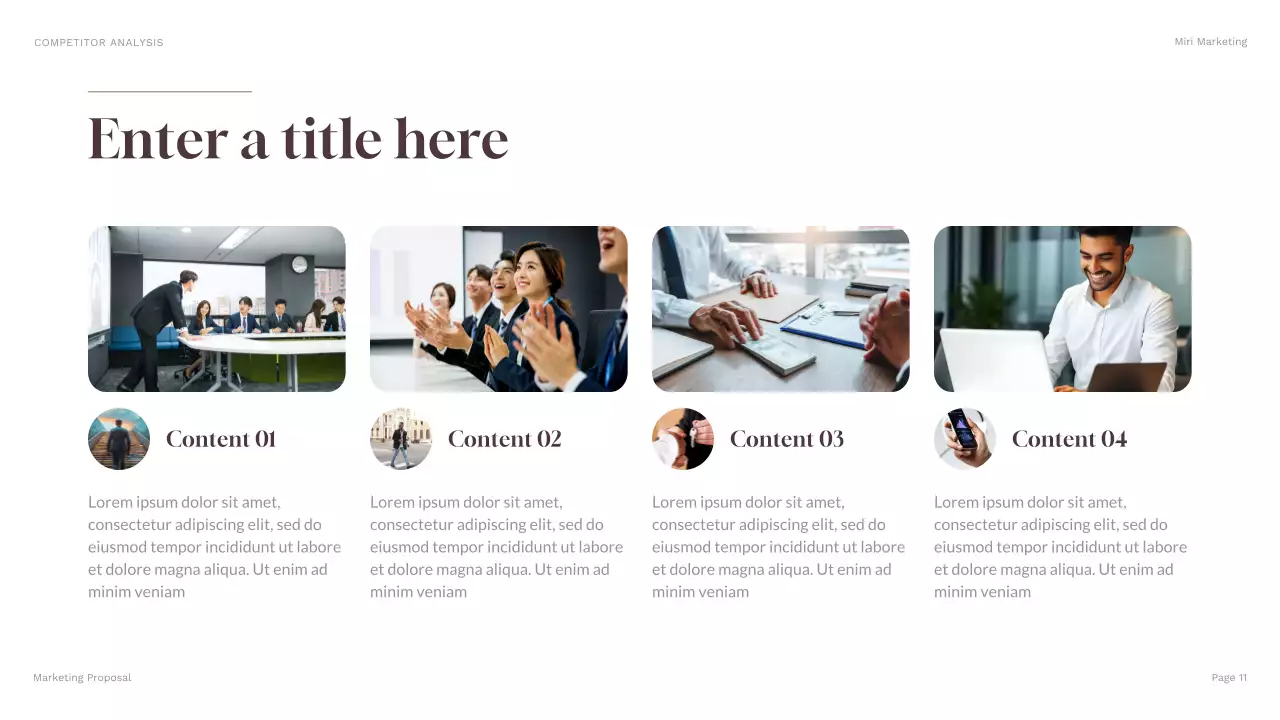 brown modern business presentation