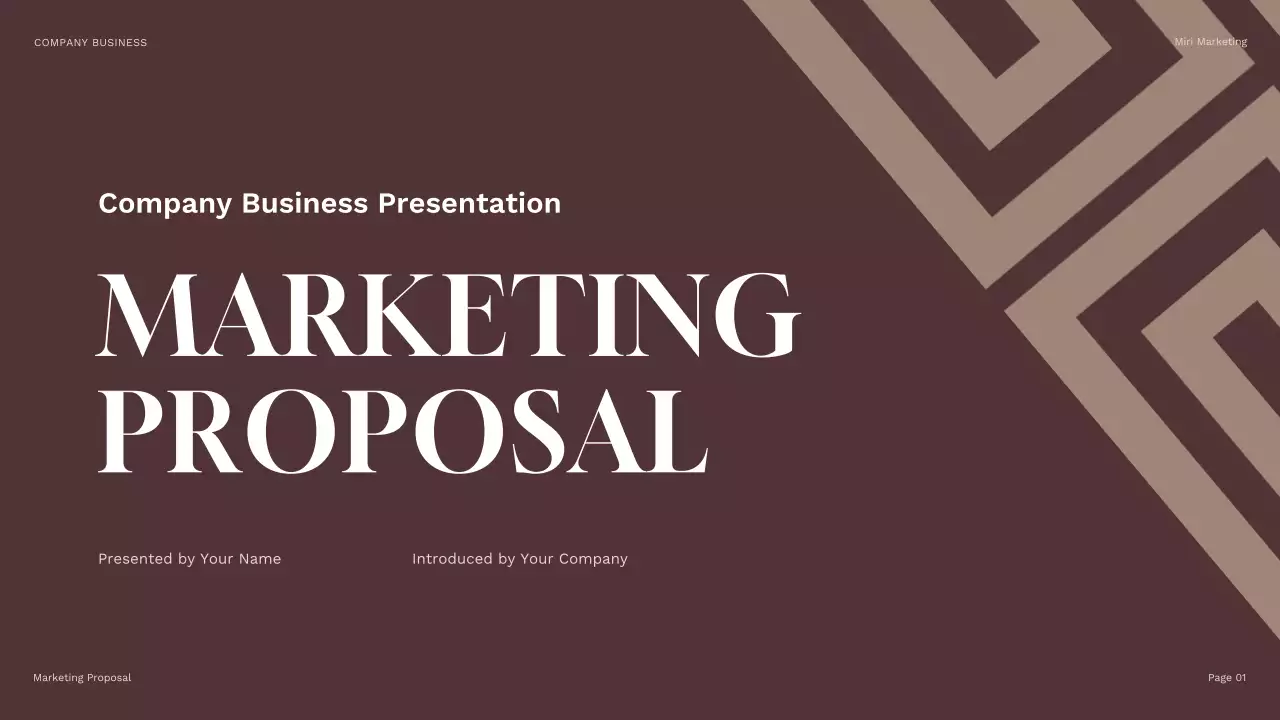 brown modern business presentation