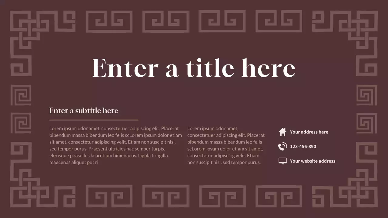 brown modern business presentation