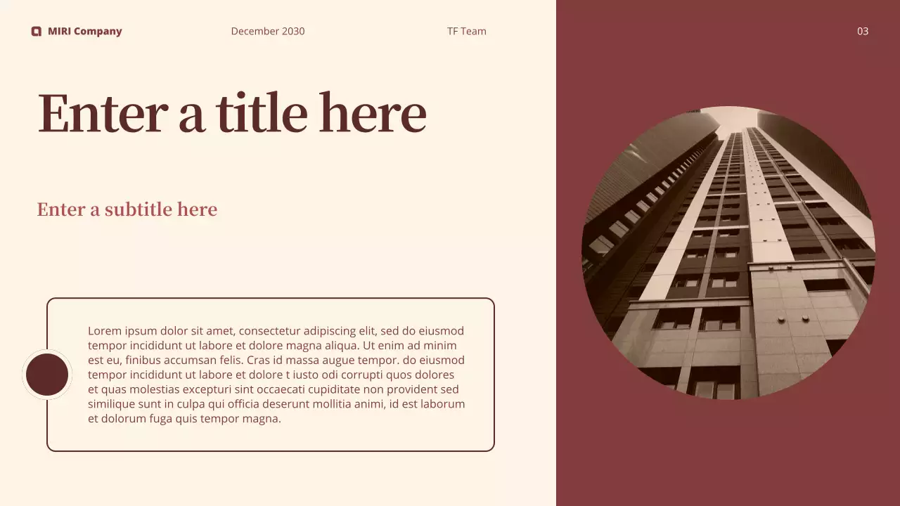 maroon modern business report