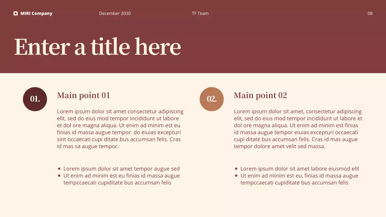 maroon modern business report