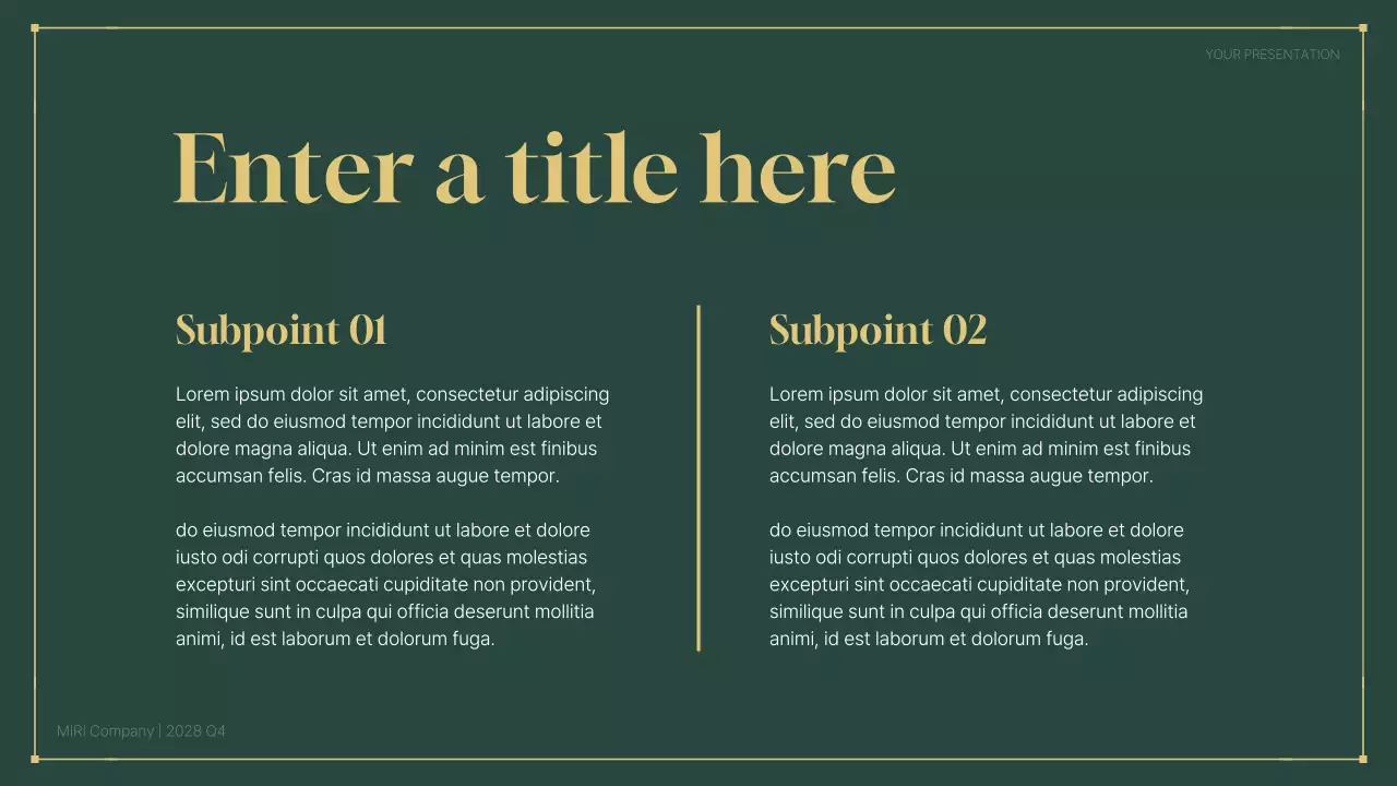 green modern business report