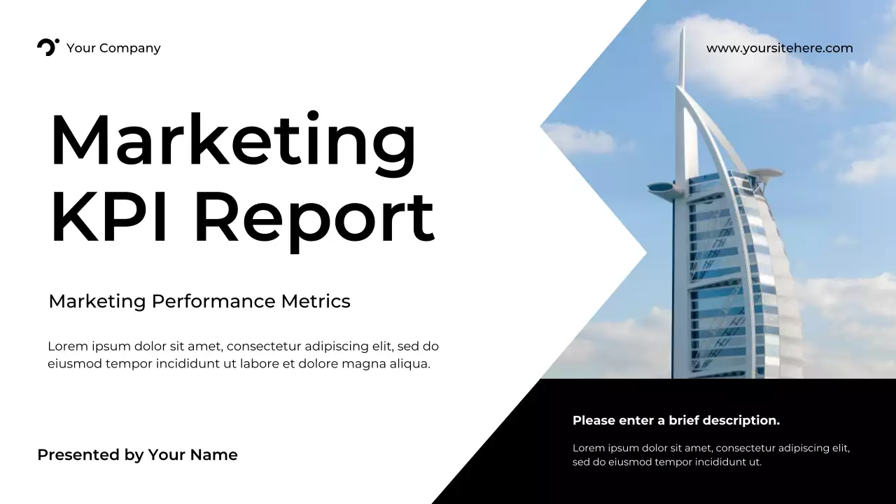 black modern marketing report