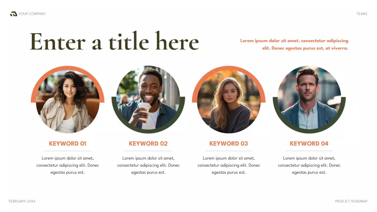 green modern project plan document