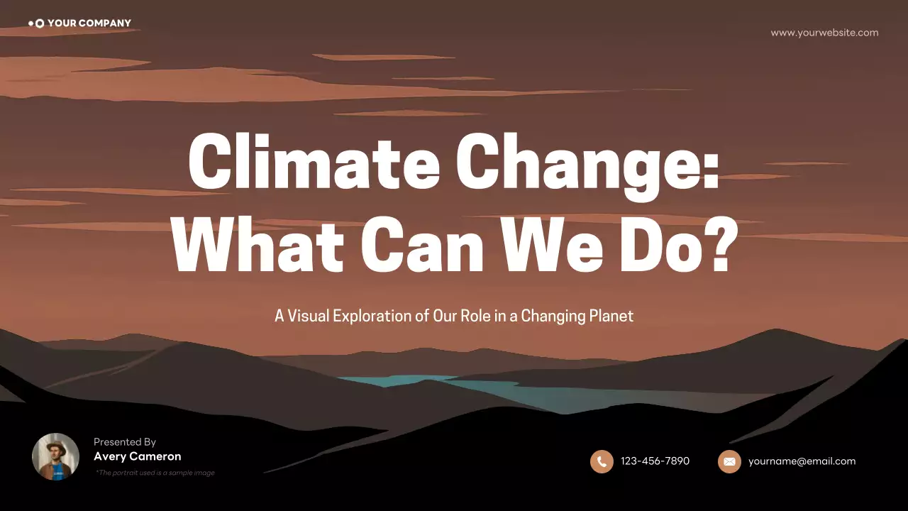 brown modern climate lecture