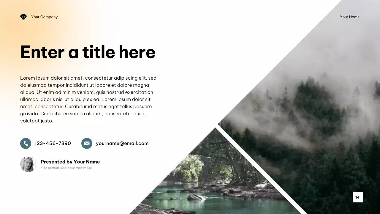 presentasi lingkungan minimalis oranye