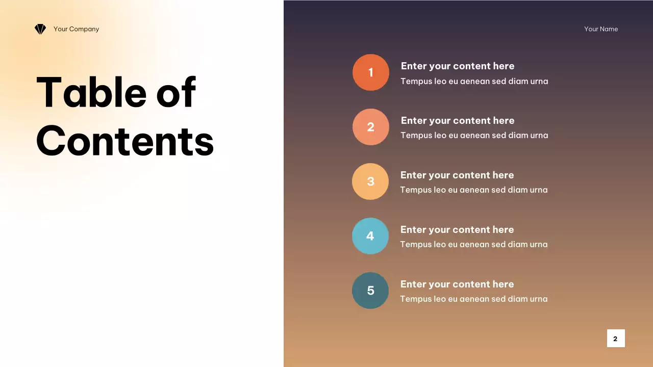 presentasi lingkungan minimalis oranye