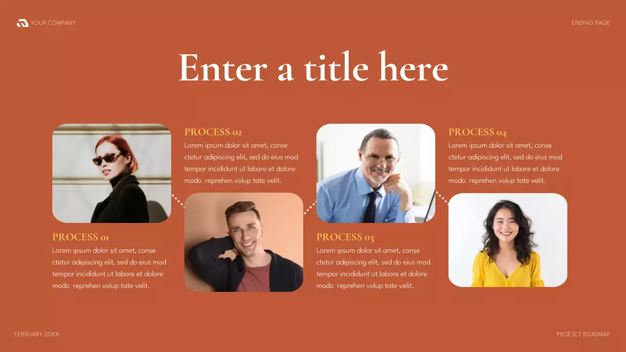 green modern project plan document