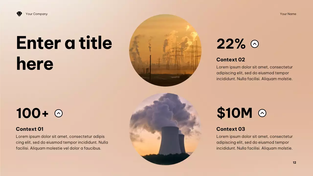 presentasi lingkungan minimalis oranye