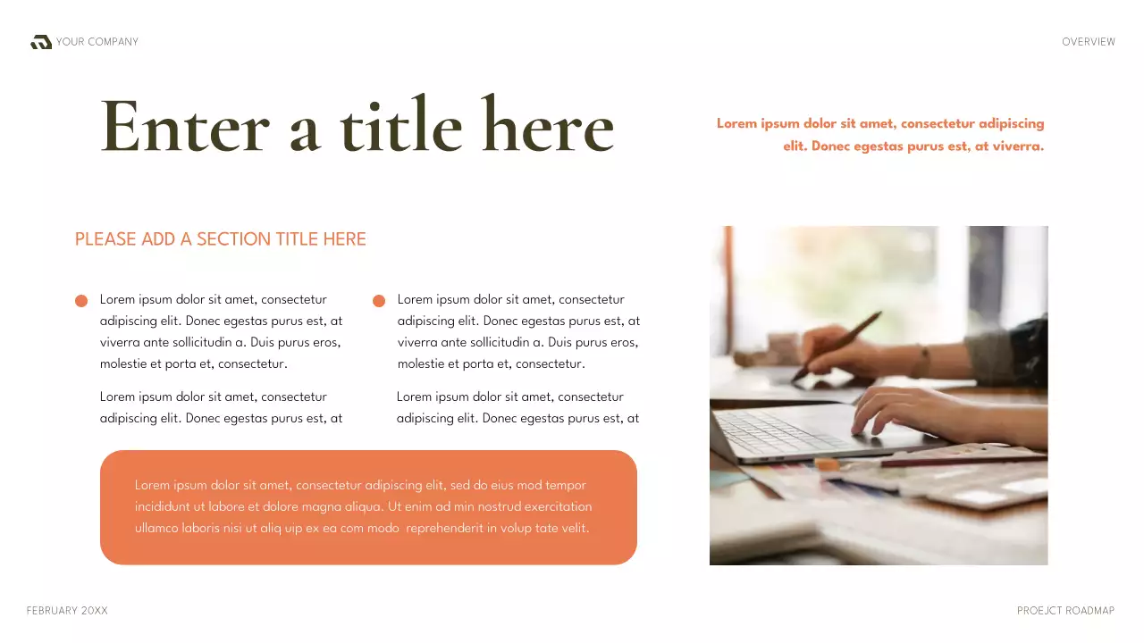 green modern project plan document