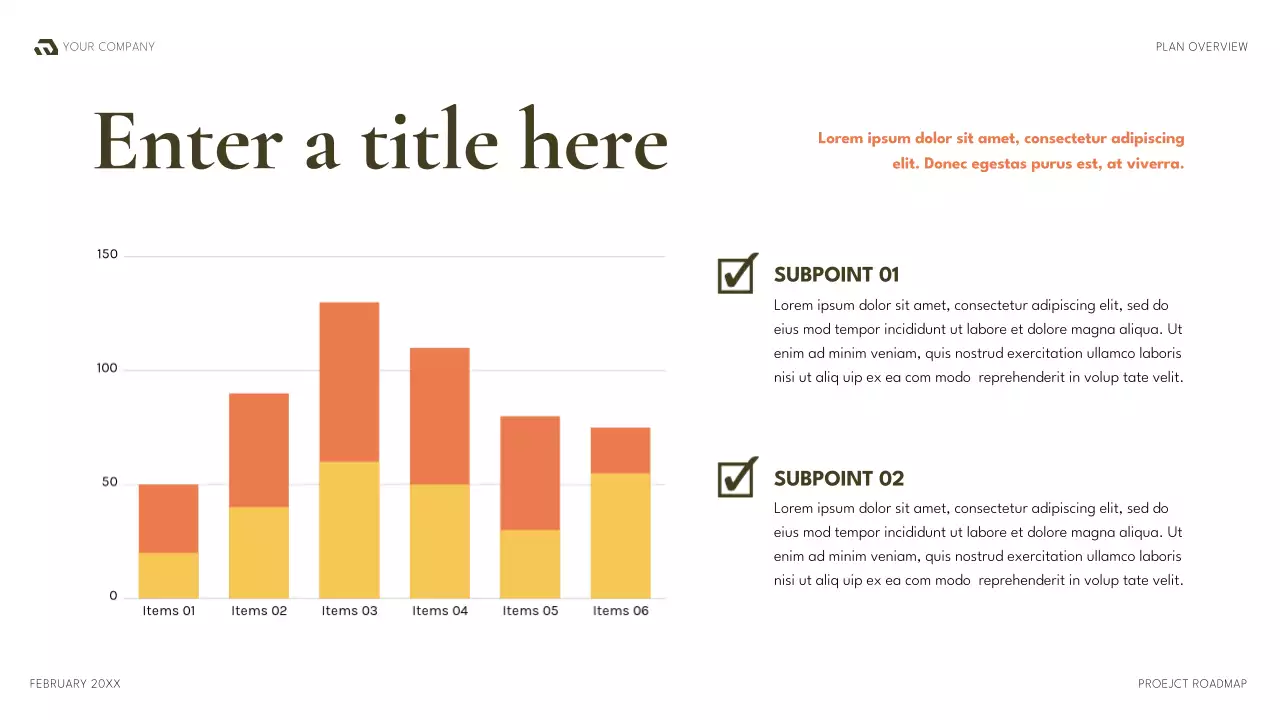 green modern project plan document