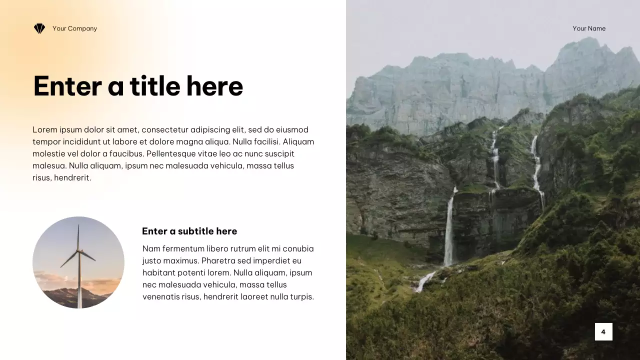 presentasi lingkungan minimalis oranye