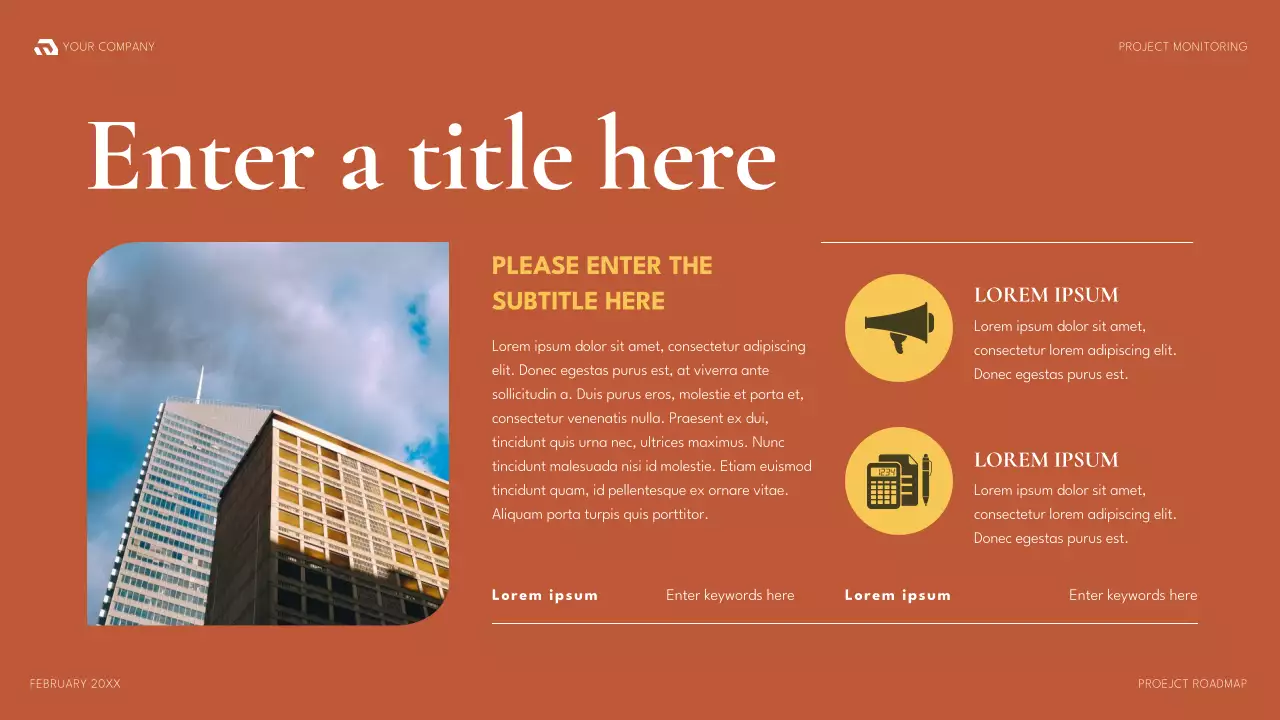 green modern project plan document