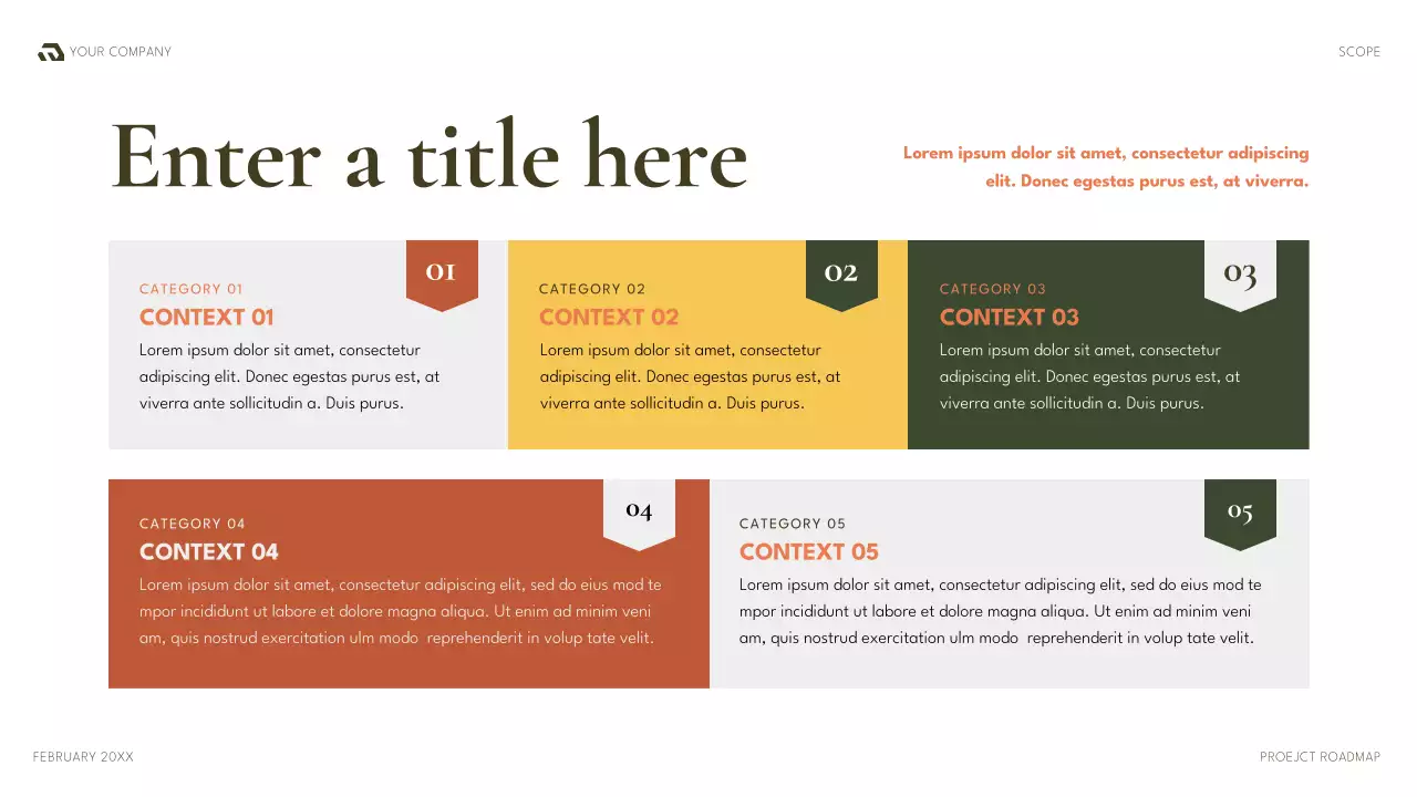 green modern project plan document