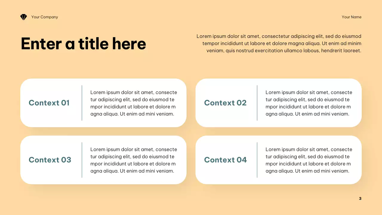 presentasi lingkungan minimalis oranye