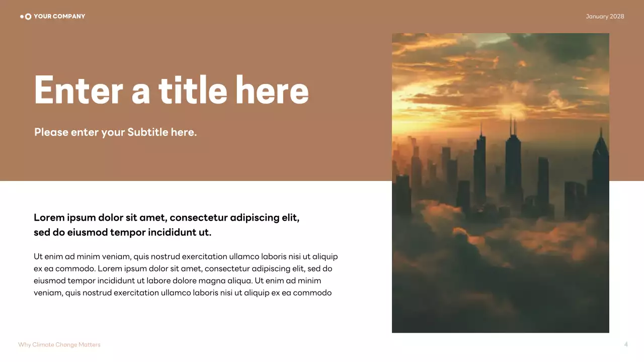 brown modern climate lecture