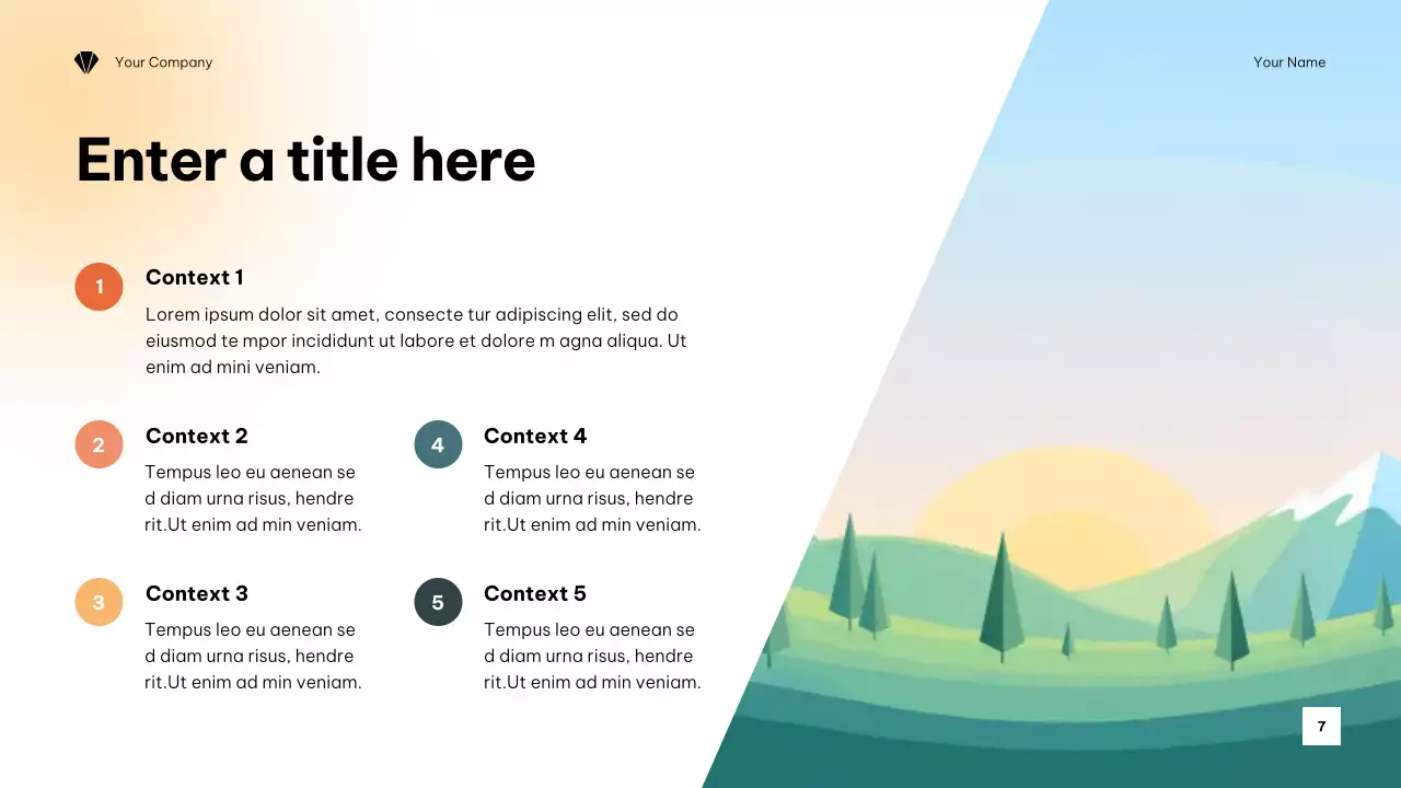 presentasi lingkungan minimalis oranye