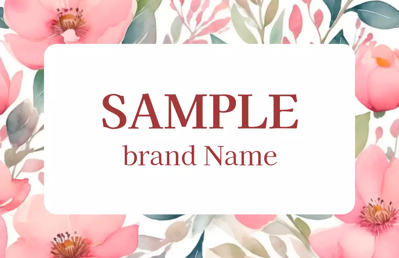 カラフル オシャレ 花 ラベル