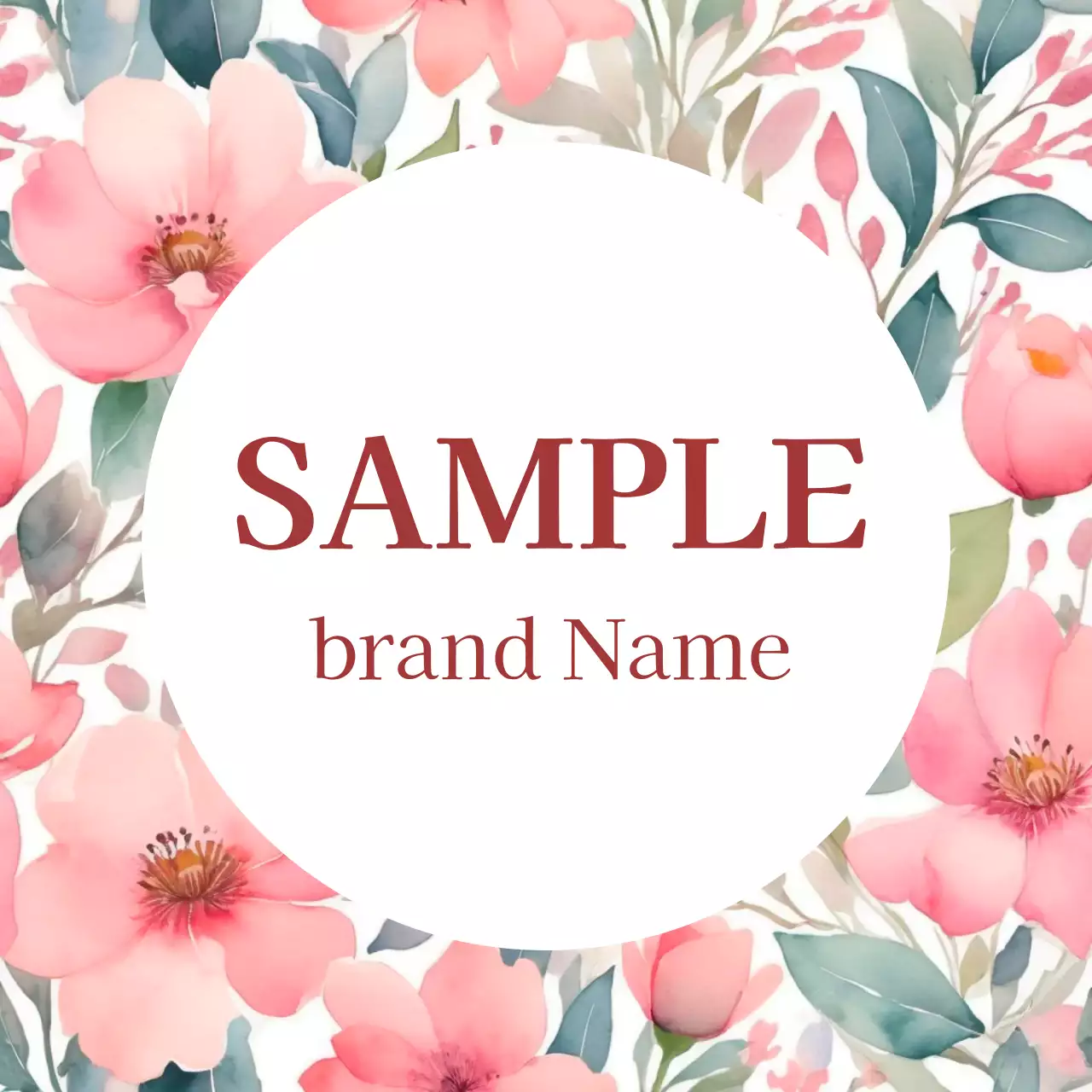 カラフル オシャレ 花 ラベル