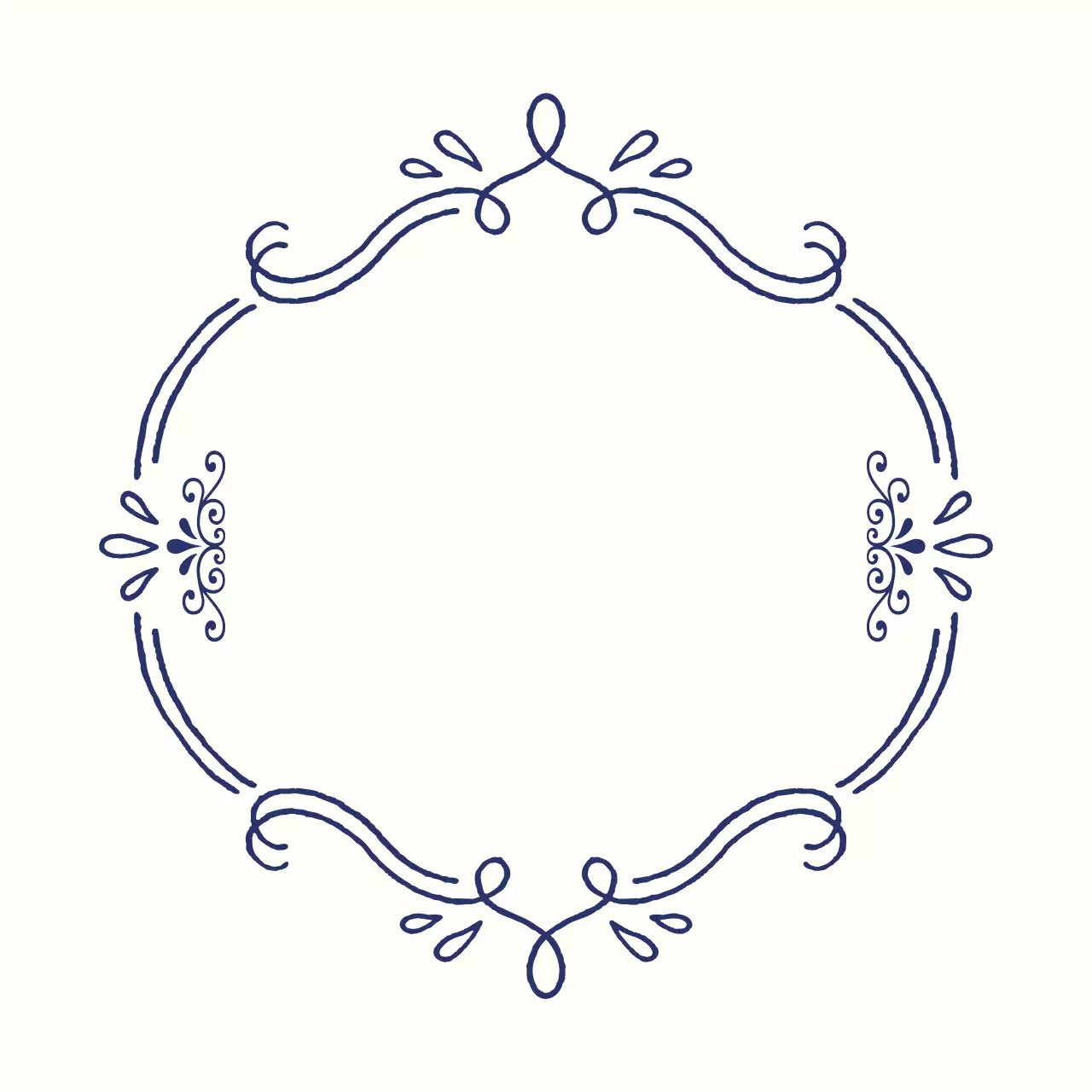 青 上品 装飾 ラベル フレーム