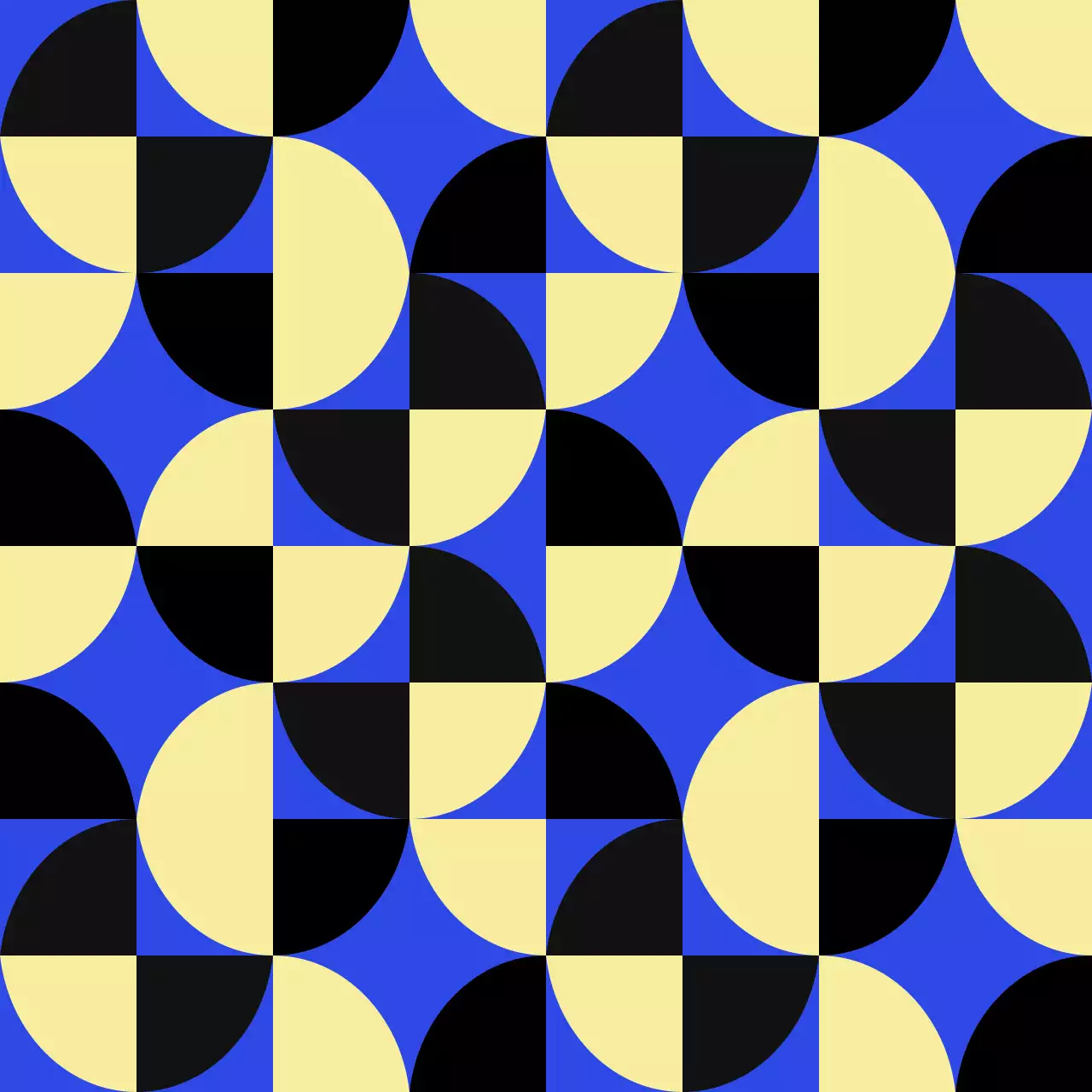 青 幾何学 パターン ポスター 反復パターン