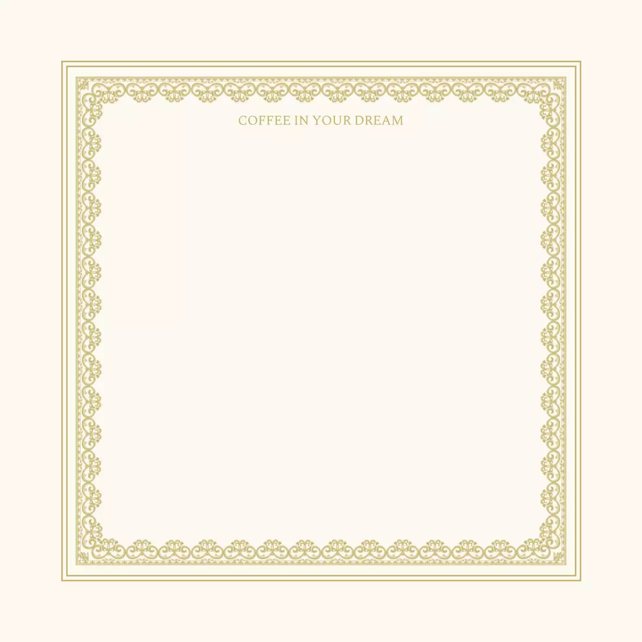 アイボリー クラシック コーヒー メモ フレーム