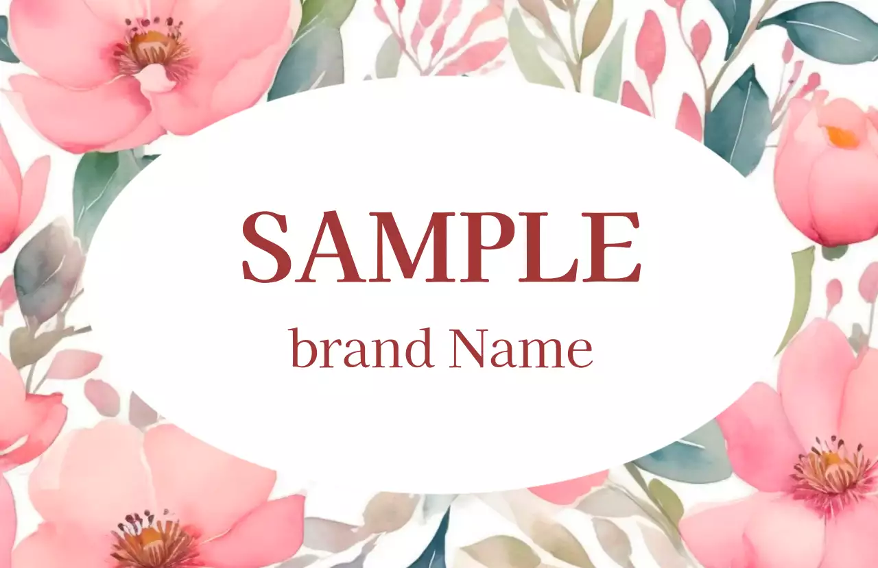 カラフル オシャレ 花 ラベル