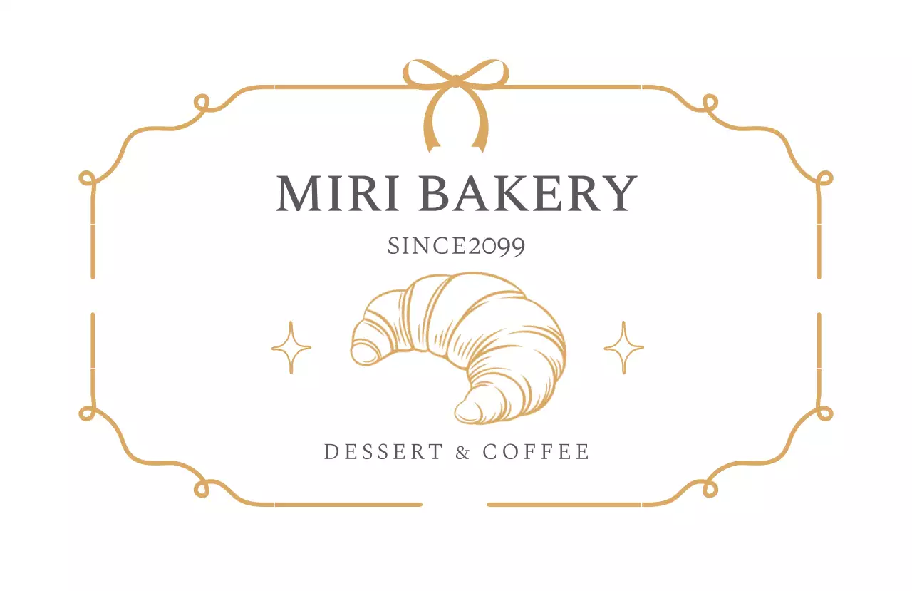 ベージュ イラスト パン屋 ロゴ