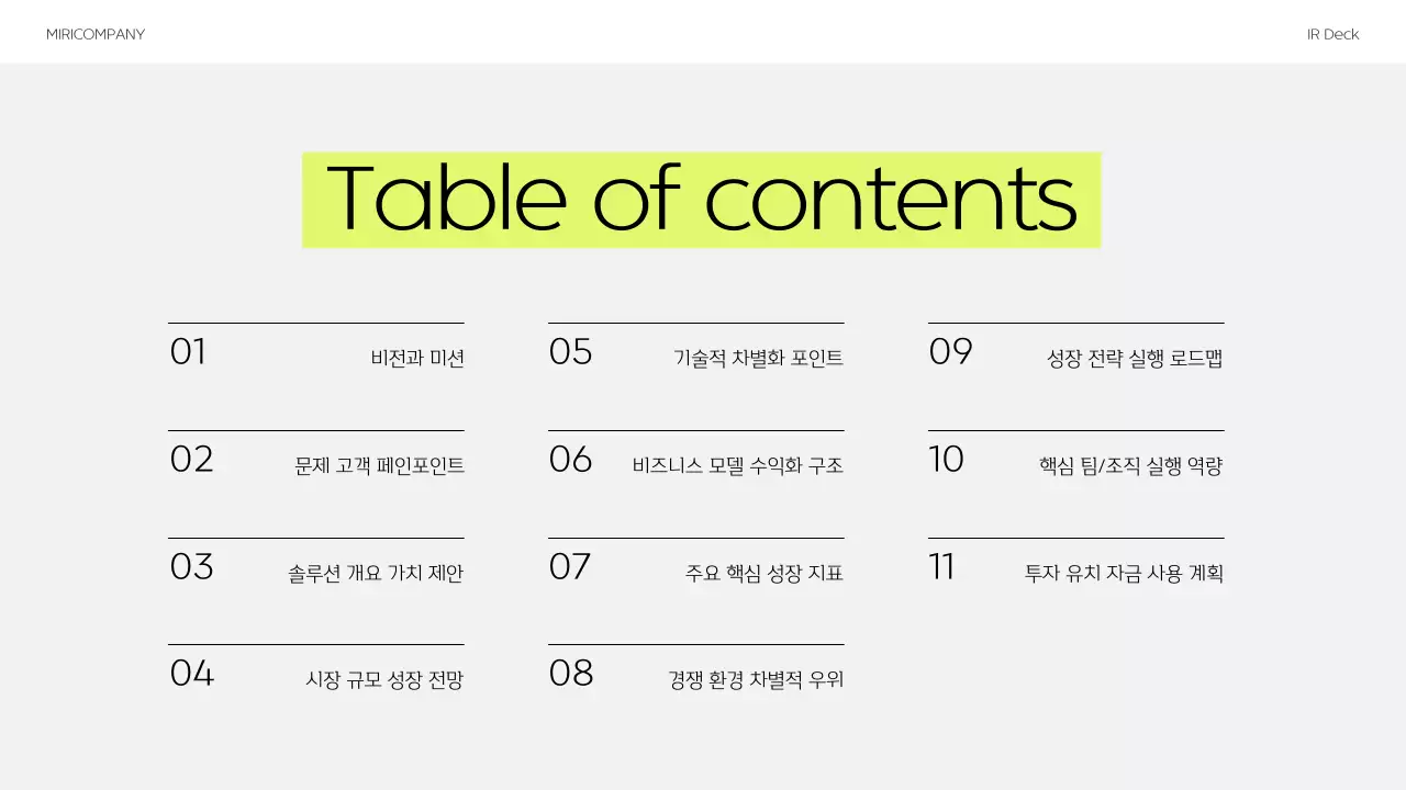 네온 모던 투자 설명 IR 덱