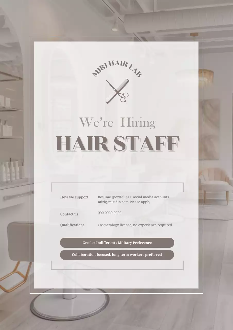 thông báo tuyển dụng hiện đại màu trắng