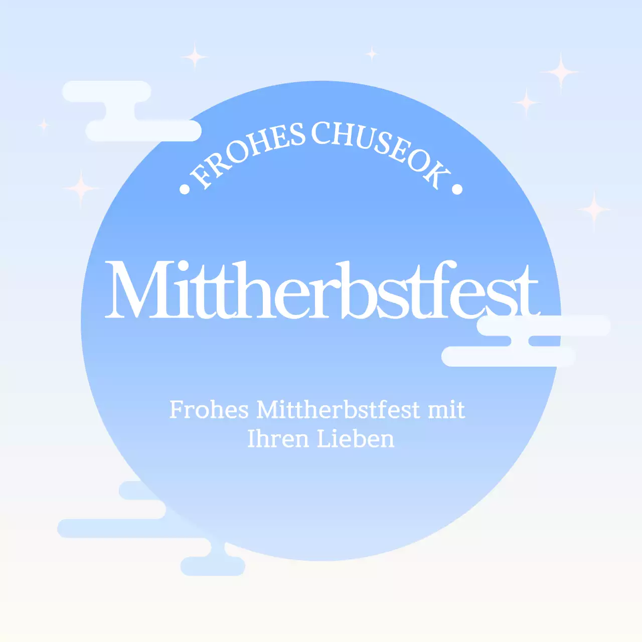 Traditionelle Chuseok-Grüße mit Farbverlauf