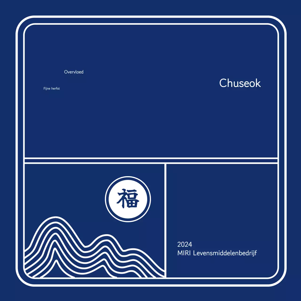 Traditionele Chuseok-groeten met gesplitst frame