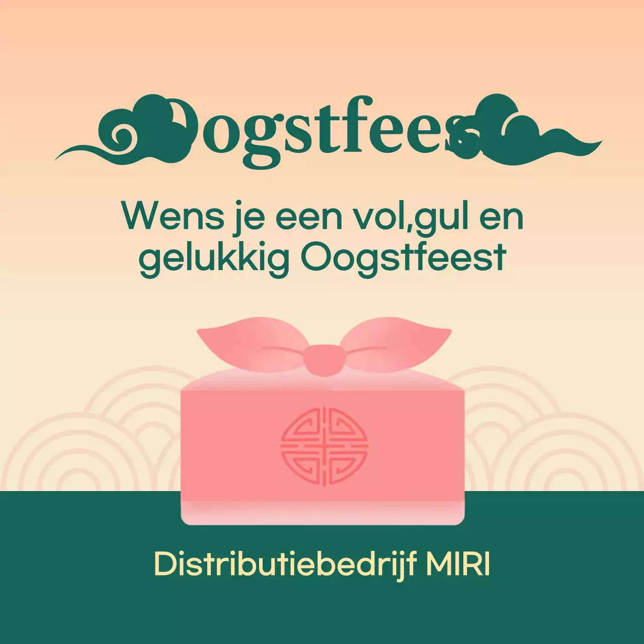 Vakantiegroeten met traditionele patronen en geschenken