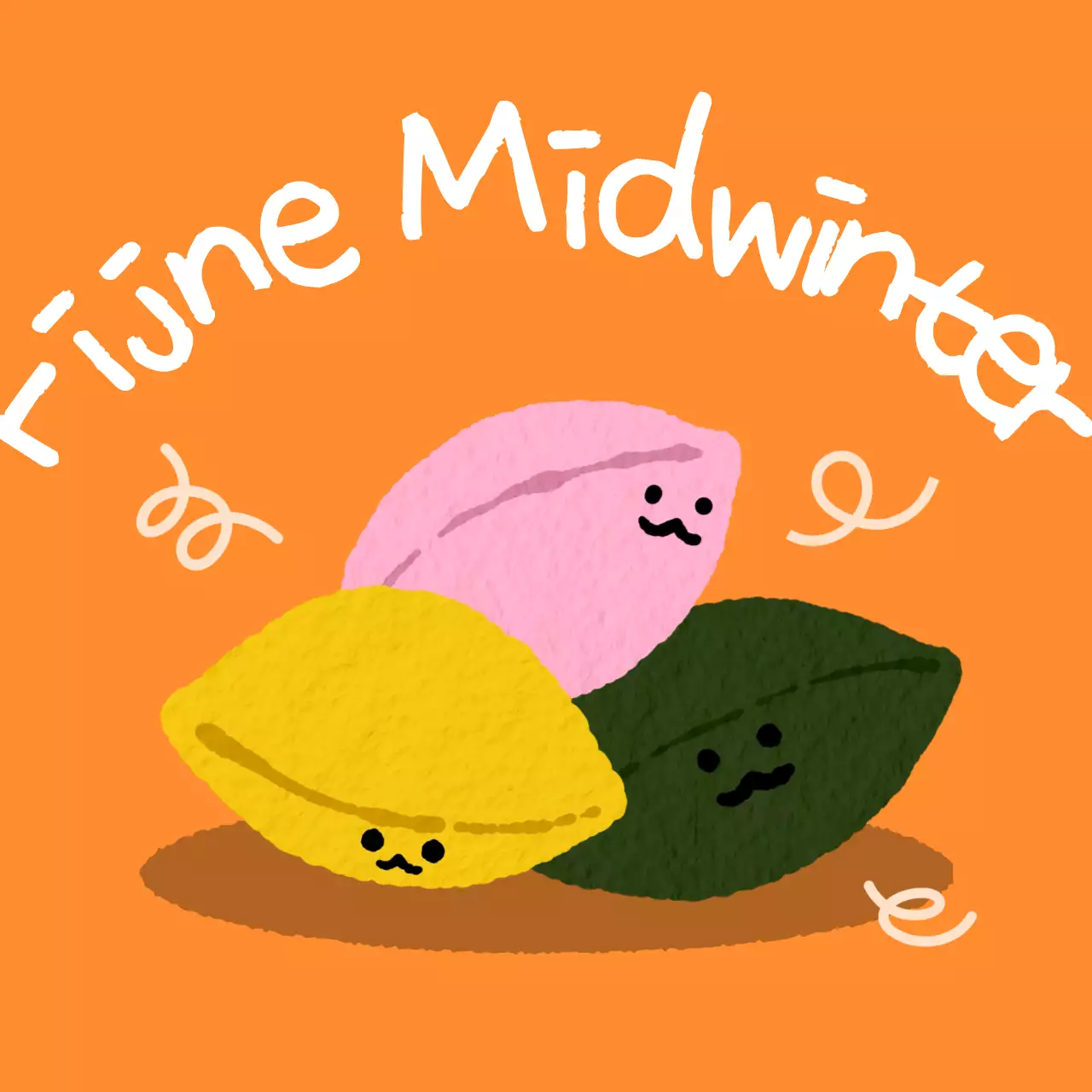 Een schattige songpyeon Chuseok-groet