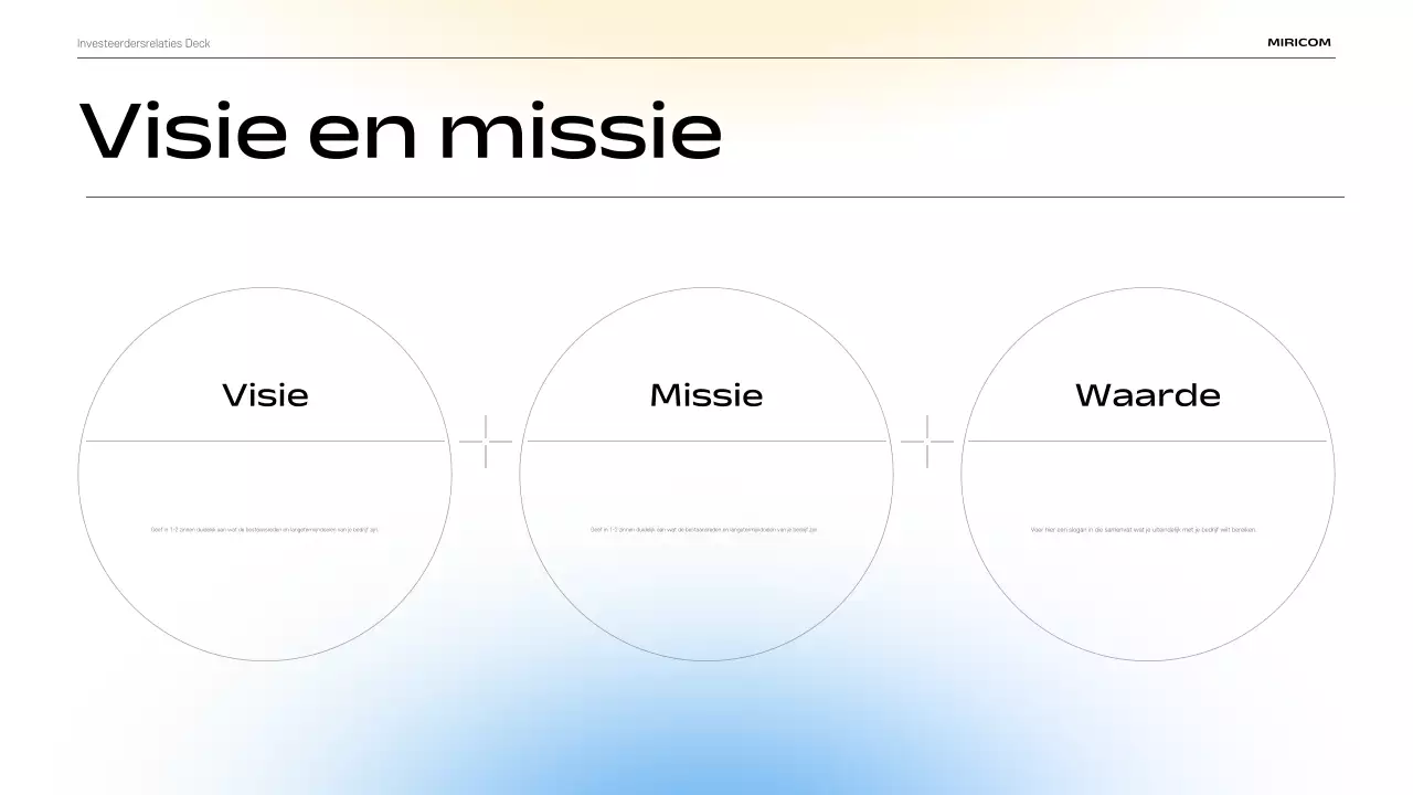 Sky Blue Modern IR Presentatiemateriaal Beschrijving