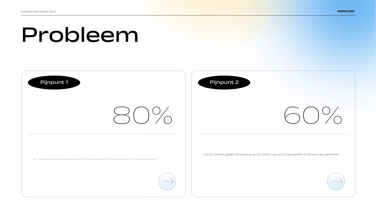 Sky Blue Modern IR Presentatiemateriaal Beschrijving