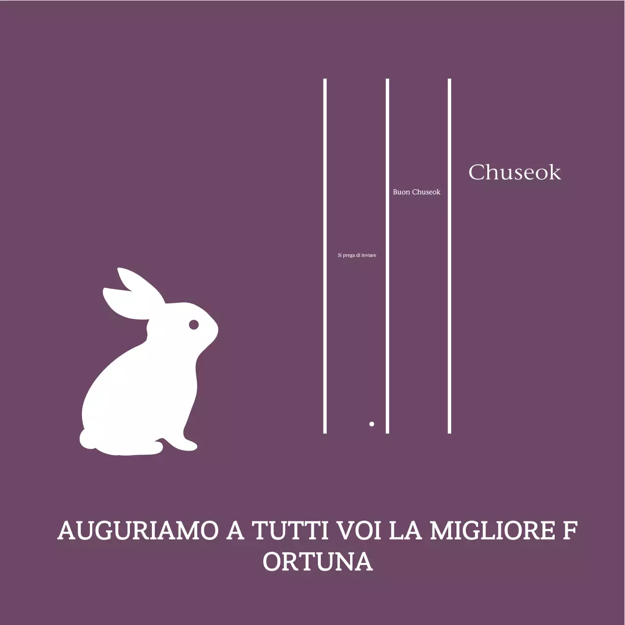 Saluti Chuseok con semplici sagome di animali