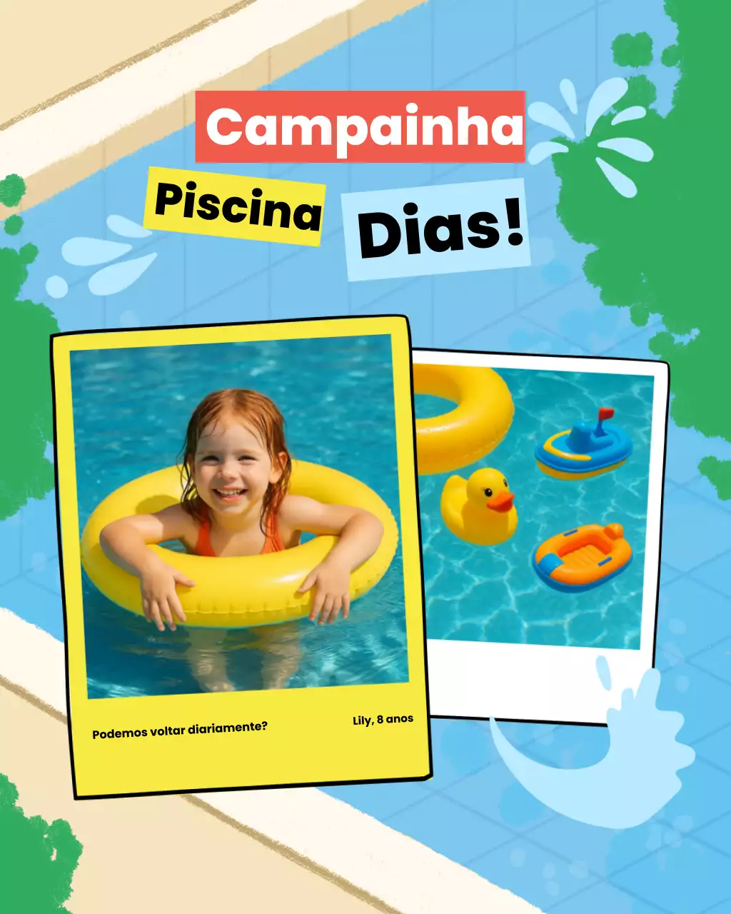 Álbum de fotos de eventos de verão coloridos e lúdicos